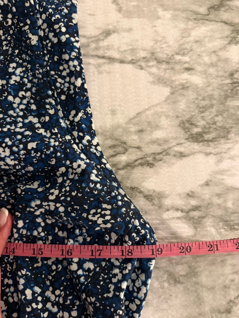 Gap women’s Navy Floral Sleeveless A-Line Dress size 12 - Picture 8 of 9